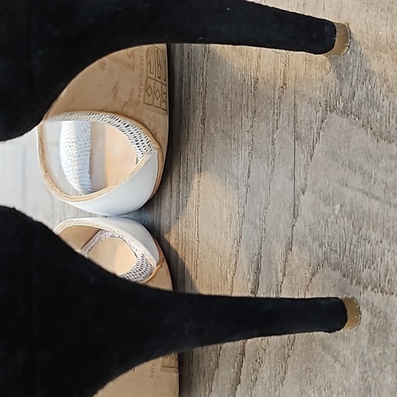 Top Shop Made In Spain Black and White Heels - Picture 6 of 8